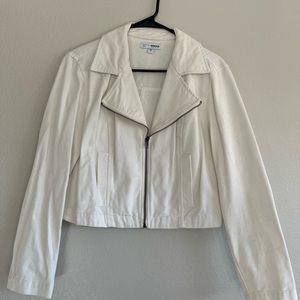 Cropped moto jacket
